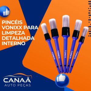 Pincéis Vonixx para Limpeza Detalhada Interno