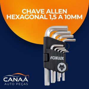 Chave Allen Hexagonal 1,5 a 10MM